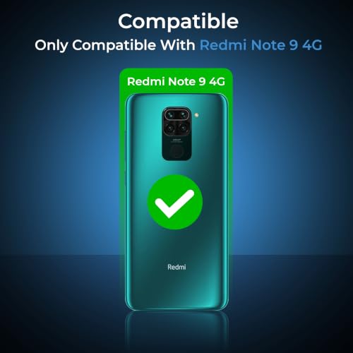 Image of A rtistque Clear Hard Transparent Acrylic Armor Back Cover Case for Redmi Note 9 4G | Shockproof TPU Edge Protection | Slim Protective Design | Redmi Note 9 Back Cover - Blue