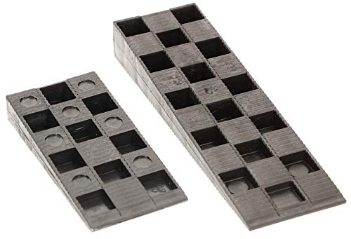 KOTARBAU® 25er Set Montagekeile Kunststoff 150 x 44 x 20 mm für Fenster Türen Türzarge Fensterrahmen Schwarz