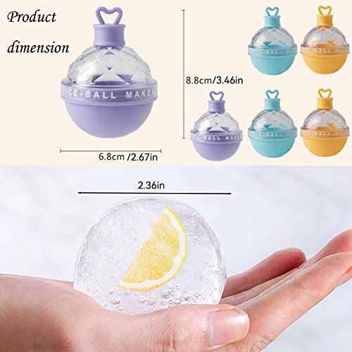 Upgraded Ice Ball Maker,6-Pack Round Ice Ball Maker Mold,2.5 Inch Whiskey Silicone Ice Mold For Whiskey And Cocktails,Large Ice Ball Mold For Family And Friends #TOP2