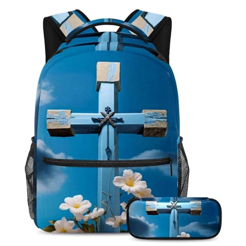 Sac à dos avec trousse de rangement scolaire multicolore pour fille et garçon