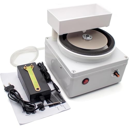 Afiladora eléctrica, máquina pulidora de piedras preciosas, afilador de herramientas y cuchillos eléctrico profesional con muela de diamante de grano 600, for moler piedras preciosas
