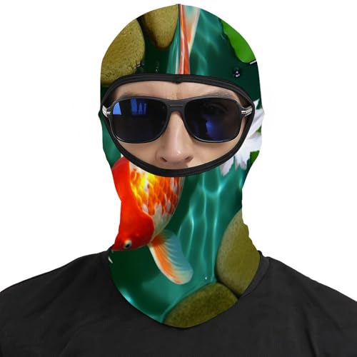 Balaclava para hombre y mujer con diseño de carpa japonesa, máscara térmica para la cara, protección contra el frío para motocicleta, esquí y clima frío miniatura 3