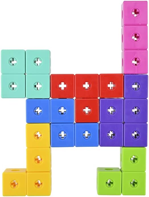 Discovery Toys Rompecabezas 3D de bloques cúbicos | Rompecabezas de cubo de rompecabezas | Juguete Montessori sensorial juego mental | Juego de