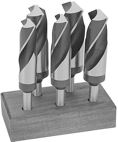 Image of Drill America 5 Piece High Speed Steel Reduced Shank Drill Bit Set (9/16"-1") Metal Case, D/ARSD Series