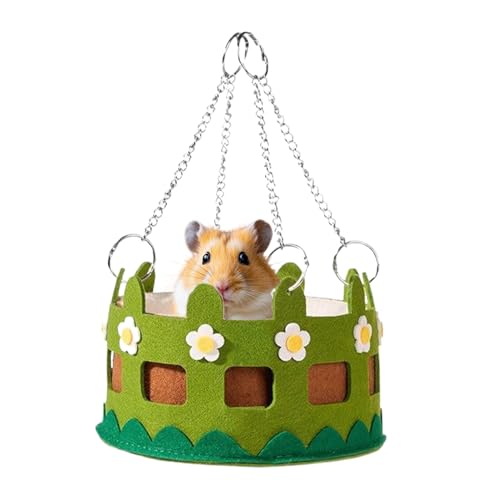 ハムスターハンモック - 柔らかい小動物ケージ遊び場,ハムスター フェレット モルモット チンチラ ハリネズミ用 快適寝床ハンモック 登り運動退屈解消