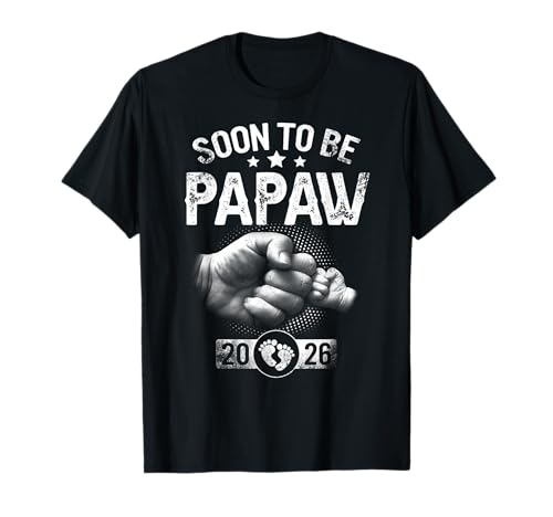 Pronto to Be Papaw 2026 Dia do Pai Primeira Vez Papai Gravidez T-shirt