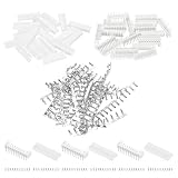 sourcing map 20 Set JST- PH 2,0 mm Pitch Connector Kit, 11 Pin Male Female Sockets Housing Adapter Plug Terminal Electronic Computer Connector Kit for Board Cable Assembly, White