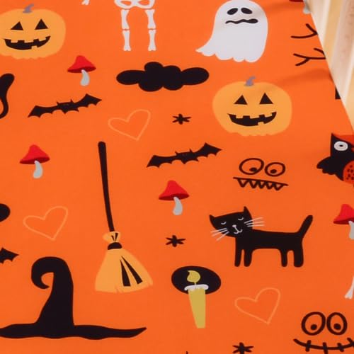 Image of JISEN Halloween Fitted Crib Sheets for Boys Girls 52x28 Inch Ghost