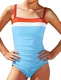 Urkierry Girls Swimsuit One Piece Bathing Suit Color Block Swimwear Adjustable Strap Fashion Girls Swimsuit Size 7