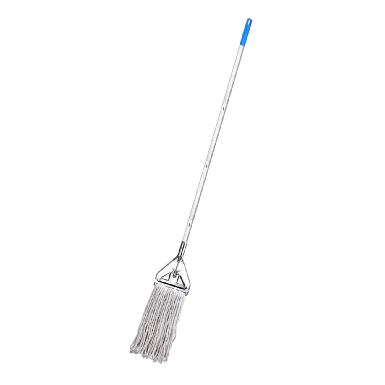 Balai franges coton pour sol stratifié et parquet avec manche long