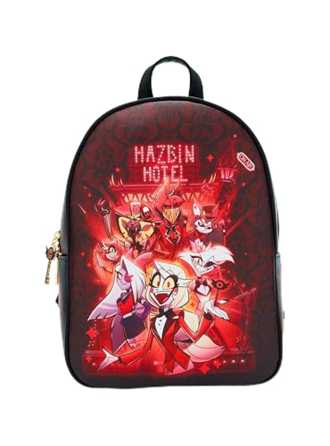 Hot Topic Hazbin Hotel Group Mini Backpack – Stylish & Compact Bag Featuring Charlie, Alastor & More from the Hit Series
