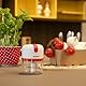 BEHOME Zerkleinerer Elektrisch Mini mit Wiederaufladbar USB-Anschluss, Mini Zerklein Edelstahl 250 ml - Zerkleinern, Schneiden und Hacken, Rot und Weiß
