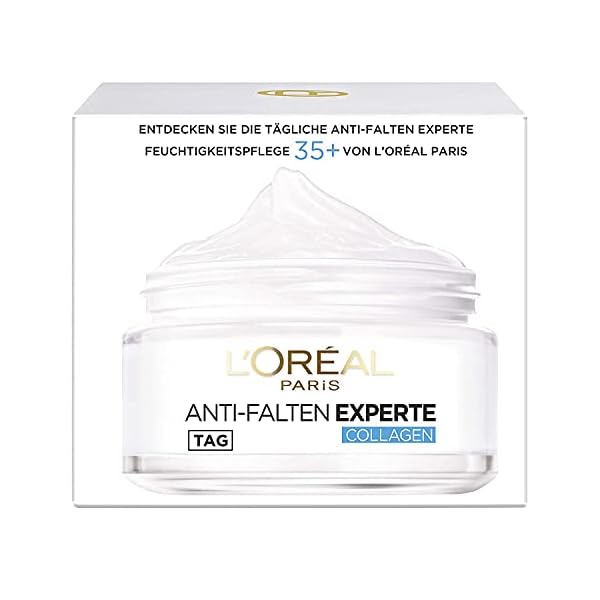 L'Oréal Paris Feuchtigkeitspflege für das Gesicht, Pflegende Anti-Aging Creme mit Kollagen Biosphären, Mildert Fältchen… – Bild 8