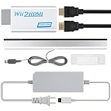 XiBYer Wii Power Cord 4 in 1 Kit ，Wii to HDMI Converter,Wii Sensor Bar Wired Plus Infrared Sensor Bar,Wii Power Cord AC Adapter, 5ft High-Speed HDMI Cable Compatible with Nintendo Wii