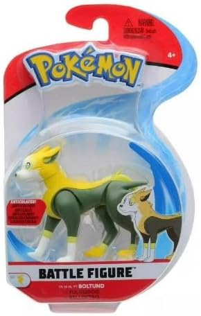 Boltund Pokemon Battle Figure, 3 Inches, Single Figure Action Ready