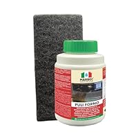 MARBEC PULI FORNO 1KG + TAMPONE PER FORNO Detergente gel disincrostante per forni, barbecue, pentole e pirofile. Inodore, potente contro croste nere e grasso bruciato.
