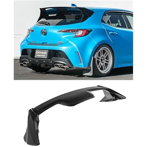 Extreme Online Store Replacement for 2019-Present Toyota GR Corolla Hatchback | CE Style Rear Trunk Lid Wing Spoiler (ABS Plastic - Painted Gloss Black) Cover