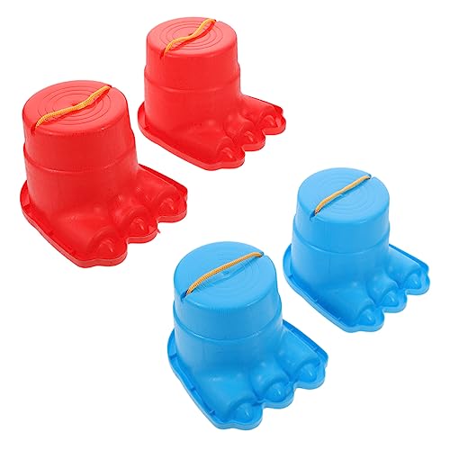 DECORNIJIA 2 Paare Stelzen mit Rutsch Balance und Koordinationstraining für Outdoor Langlebige Agility Trainingshilfen Hüpfspiel für Jungen und Mädchen Zufällige Farbe Zufällige Farbe