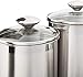 Kitchen Canister Set - Airtight Stainless Steel Canisters with Glass Lids - Organization Containers for Kitchen - Ideal for Dry Food, Flour, Sugar, Coffee, Rice, Tea & Pantry Storage (8 PCS Large)