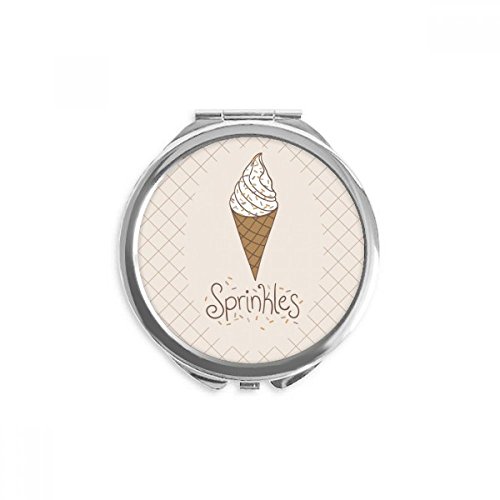 Miroir rond de poche crème et chocolat DIYthinker mini miroir portable de maquillage multicolore
