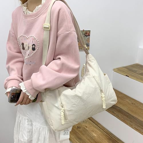 Women's Trendy Dumpling Crossbody Bag Lightweight Nylon Casual Shoulder Bag