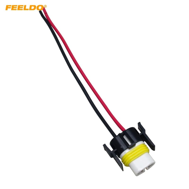 10Pcs H11/H8 Heavy Loose Wiring Ceramic Socket Plug Connectors Adapter Pigtails for Headlights Fog Lamps #FD-5468