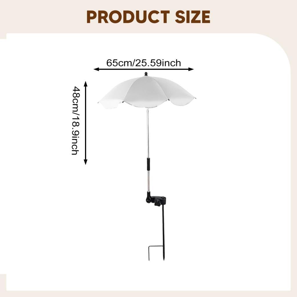 para Plantas Sombrilla Protectora con Estaca para Suelo Viento Protección Solar Reutilizable Estructura Compacta Adecuado para Terraza Jardín, Beige Blanco
