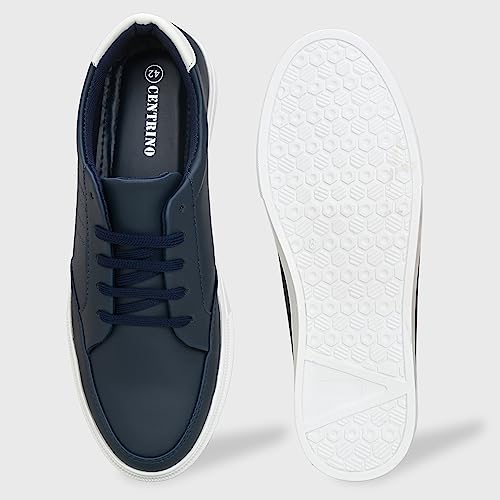 Image of Centrino Black Sneakers for Man | Shoes for Men Stylish Casual | Lightweight Lace-Up Walking Shoes with Cushioned Insole | Breathable Comfortable Canvas Mens Shoes | Anti-Skid Sole | Sneaker for Men (6312)