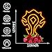 Hroavan World of Red Horde Neon Sign World of Led Craft Themed Neon Lights Light Up Your Game Fantasy World for Wall Decor Fans Room Bedroom Game Room Decor