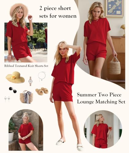 Image of MARZXIN Women 2 Piece Short Set with Vertical Stripes Summer Cruise Outfits