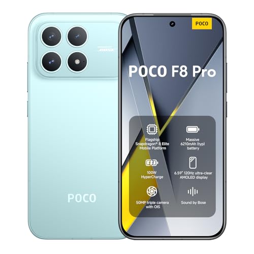 Image of XIAOMI Poco F8 PRO 5G Ai (Compatible with Tmobile Mint Tello & Global) (256GB + 12GB) Ai 2K 6.59 inch Bose Sound 50MP Gamers Phone NFC Dual sim Unlocked Model 2510DPC44G Liberado (Blue!)