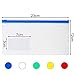 JPSOR 10pcs Poly Zip Envelope Files 5 Color Zippers, 9
