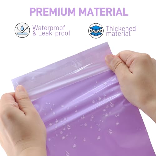 Image of Sanitary Napkin Disposal Bags FARVIGOR, 100Pcs Women Feminine Hygiene Disposal Bags for Tampons and Pads, Personal Disposal Bag Self-Sealing, Privacy Protection, 9.8x5.9 inch(Purple)