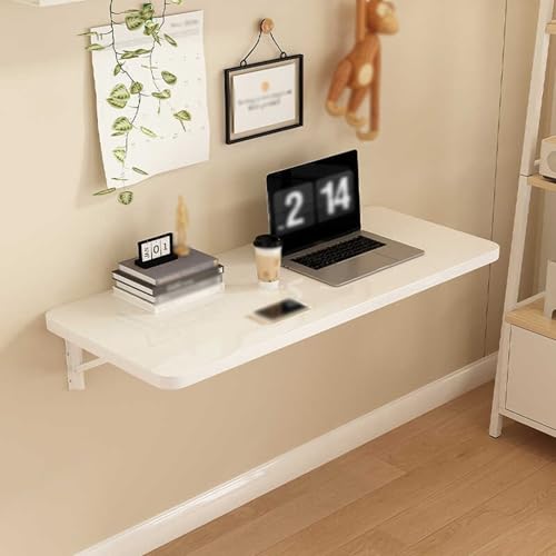 Table pliante murale avec plateau blanc 90x50cm ultra compact - 3