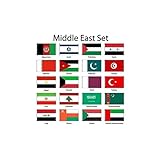 (2x3ft) Set Of 20 Middle East Flags
