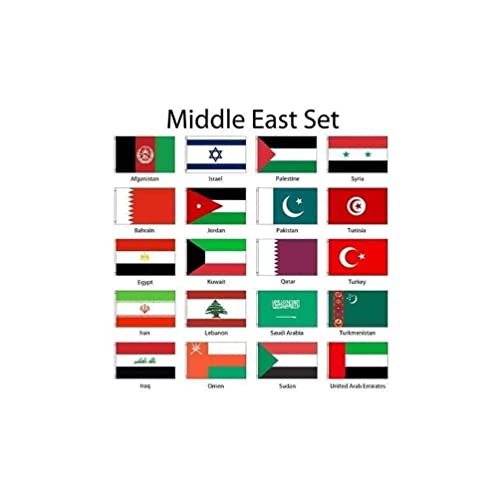 (2x3ft) Set Of 20 Middle East Flags