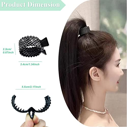 Doromy 3Packs High Ponytail Hair Clips Rhinestone Hair Barrettes Pearl Spring Clip Ponytail Holder Metal Rhinestone Hair Claw Clip Medium Hair Cuff Clips For Women Thick Thin Hair Accessories Birthday Christmas Gifts #TOP1