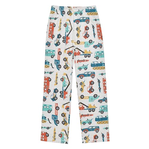 ZZXXB Transportation Car Boys Long Pants Soft Trousers Elastic Waist Kids Lounge Bottoms with Pockets S-XL