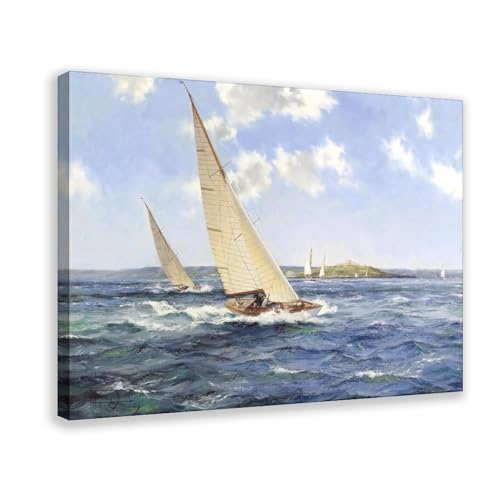 Tableau In Falmouth Bay par Montague Dawson déco salon