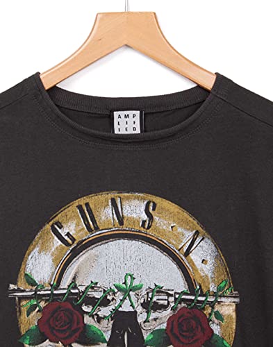 Official Guns N Roses T-Shirt à Logo amplifié Top Court Gris foncé pour Femme - Les Beatles, Paul McCartney, John Lennon, RIngo Starr, George Harrison Official Guns N Roses T-Shirt à Logo amplifié Top Court Gris foncé pour Femme – Image 7