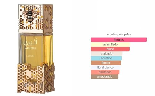 Perfume Atheeri Eau de Parfum 100 ml, Perfume Árabe para Mujer de Larga Duración, Incluye Atomizador Recargable 5ML, Fragancia Floral y Amaderada con Notas de Bergamota, Jazmín y Vainilla (Atheeri) - imagen 2