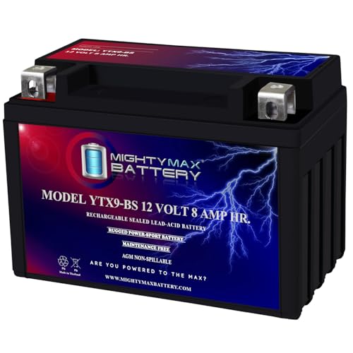 Mighty Max Battery YTX9-BS Battery Replacement for PTX9BS Predator Generator (8750 watt)