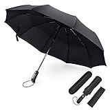 ☂Ergonomischer Griff: Bei nasskaltem Wetter sorgt die Anti-Rutsch-Beschichtung für ein warmes Griffgefühl. Dank Trageschlaufe lässt sich der Schirm bequem am Handgelenk tragen oder zum Trocknen aufhängen.