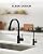 JLERLI Drinking Water Faucets for Kitchen Sink, Matte Black Water Filter Faucet for Reverse Osmosis or Water Filtration System, RO Bar Sink Faucet, Stainless Steel