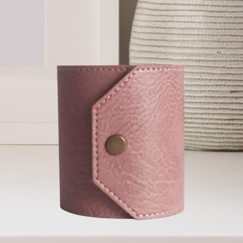 Cash Wrap Wallet with Clasp Organizer Lightweight Fashion Handy Purse Bands Leather Money Clip Holder for Business Trip Shopping Men Women for Bills, Slim Pocket Money, Purple2