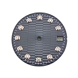 Saharuse Orologio con quadrante da 1 Pezzo 28,5 mm, datario a Ore 3, Diamante Luminoso Adatto for Movimento NH35/NH36(No.6)