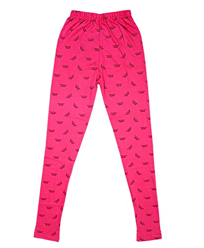 Image of indi weaves Girls Printed Cotton Legging and Solid Cotton Legging [Pack of 3] Multicolor215
