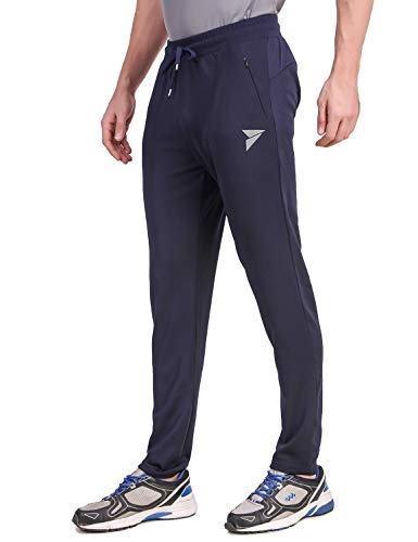 Image of FITINC Athleisure Track Pants for Men| Lycra Slim Fit Mens Dryfit Track Pant with Concealed Zipper Pockets | Quick Dry Pant Style Lower for Men for Home & Workout