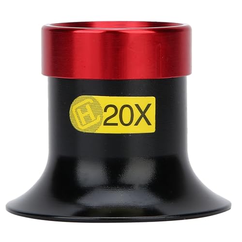Kodrily Jewelers Loupe, 20X Jewelers Loupe, Watchmaker Loupes Aluminum Alloy Eye Jewelry Loupe Small Lightweight Jewelers Magnifying Glasses for Watch Metal Jeweler Inspection