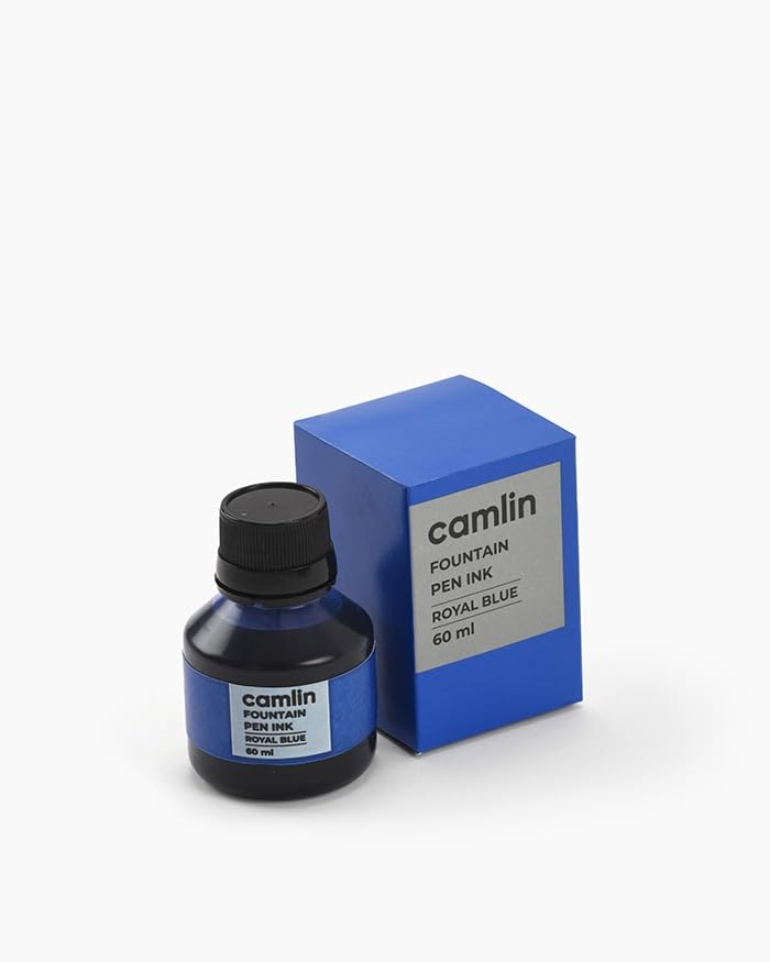 Image of Camel Fountain Pen Ink - Royal Blue | Smooth Flow Writing Ink for Fountain Pens | Rich Colour, Smudge-Free & Long-Lasting | Ideal for School, Office & Calligraphy